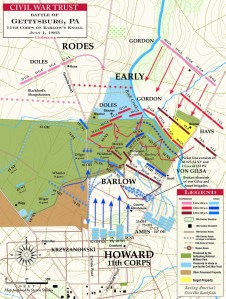 Barlow sets the stage for the rout. 1 Jul 1863 at Gettysburg.