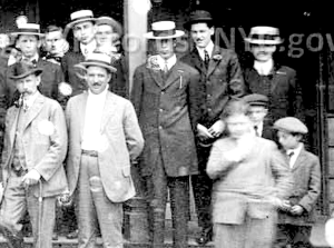 Close-up of LeRoy Tagg (center) from NYC Archives photo.
