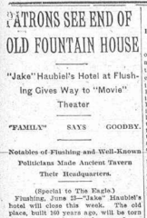 Fountain House headline, Brooklyn Daily Eagle, 23 June 1914